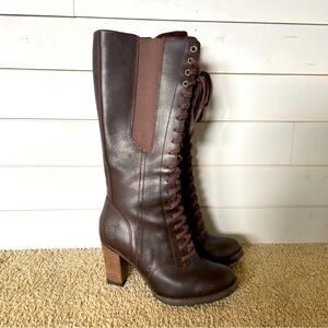 Timberland Earthkeepers Stratham Heights Tall Knee High Leather Boots 6 Brown